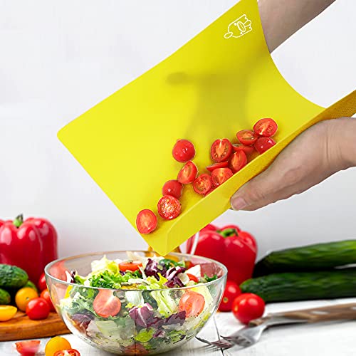 Flexible Plastic Cutting Boards for Kitchen Set of 3 (Rainbow)