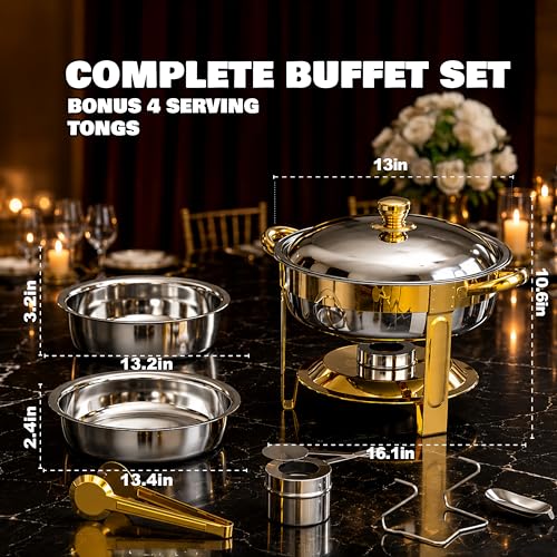 Chafing Dishes for Buffet (Gold)