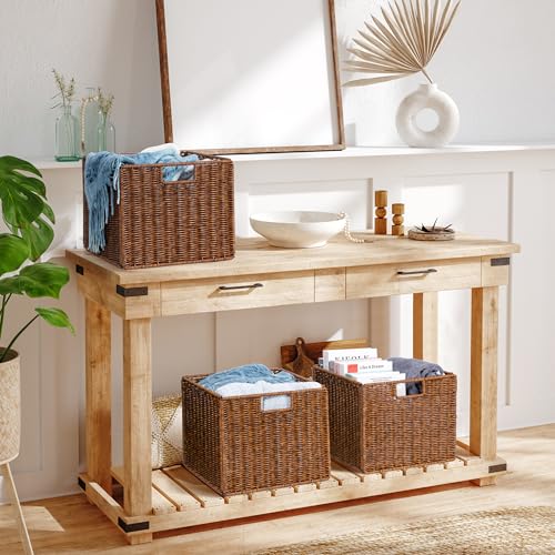 Wicker Storage Basket (Brown)