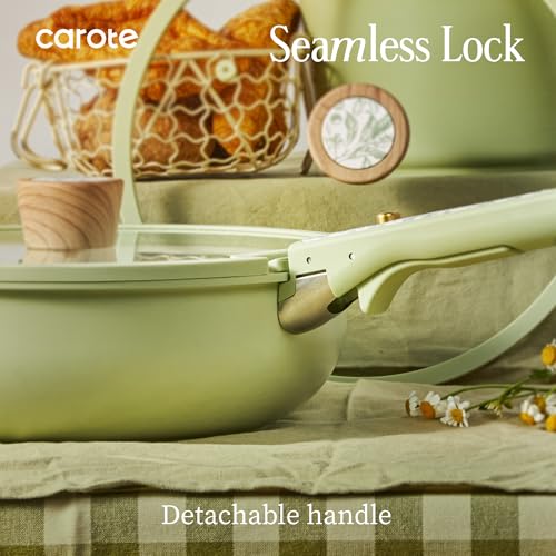 42pcs Ceramic Cookware Set (Green / 42 Piece)