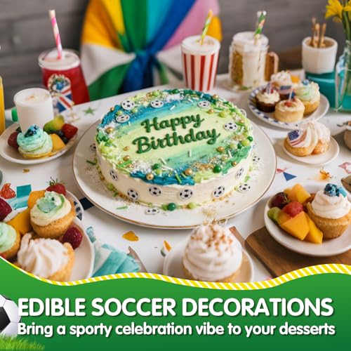Edible Soccer Sprinkles for Cake Decorating (Soccer)