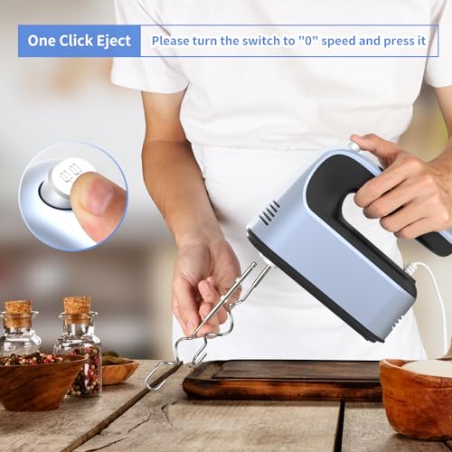 9 Speed Digital Hand Mixer Electric (Ocean Blue)