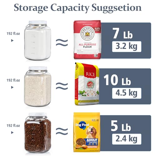 1.5 Gallon 5700 ML Glass Jar with Lid (1.5 Gallon)