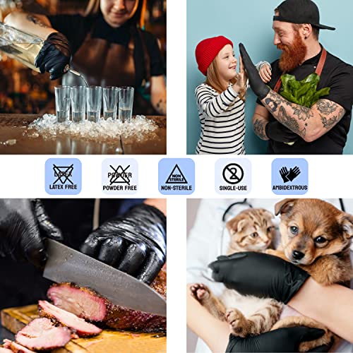 Nitrile Black Disposable Gloves