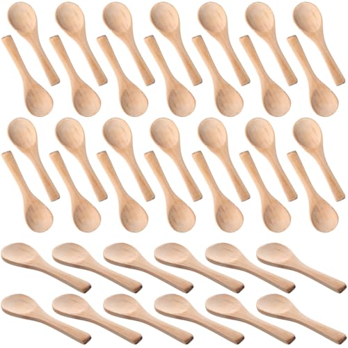 200 Pcs Small Wooden Spoons (Light Wood)