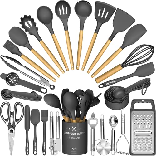 Silicone Kitchen Utensil Set (Dark Gray)