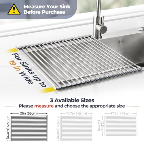 Roll Up Dish Drying Rack Over Sink