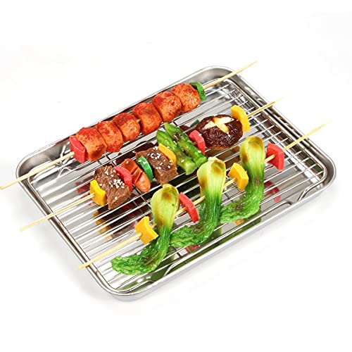 Baking Sheet with Cooling Rack (10.4 x 8 x 1 inch)