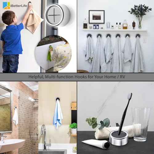 Adhesive Kitchen Dish Towel Holders (Adhesive Kitchen Towel Hook, White)