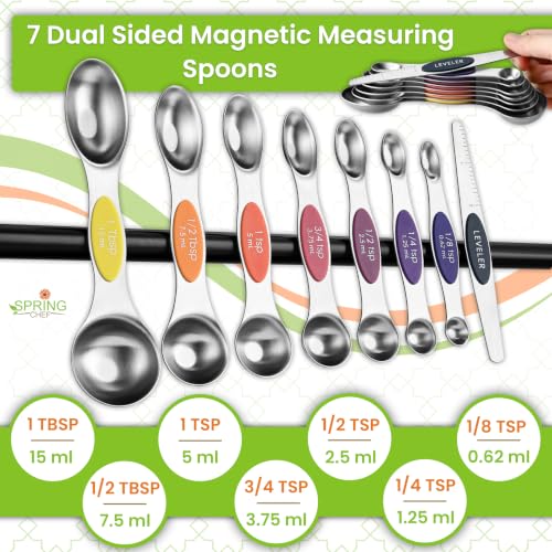 Magnetic Measuring Cups & Spoons Set of 15 (Mountain Sunrise)