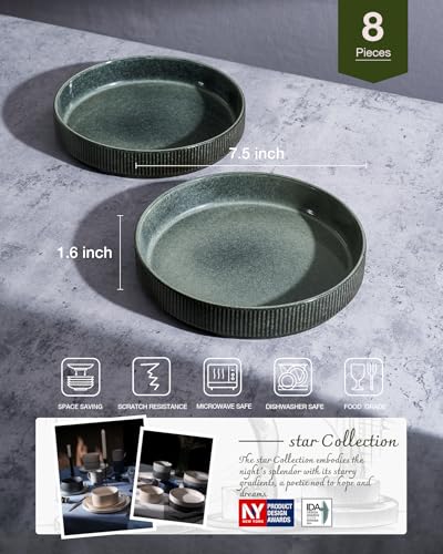 Star 7.5" Pasta Bowls Set of 8 (Deep Forest / 8 pcs)