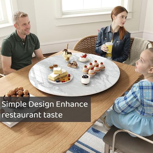 19.69" Lazy Susan for Table Top Sintered Stone Rotating Serving Tray for Dining Table