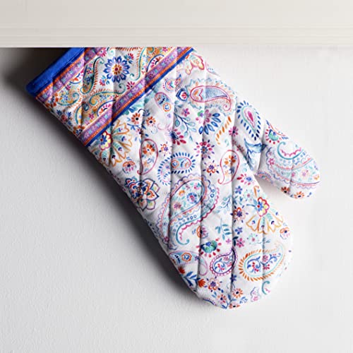 Maison d'Hermine Oven Gloves 100% Cotton Oven Mitt (083 - Indian Floral / 7.5" x 13" (Oven Mitt))