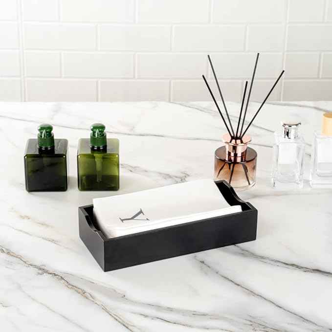 Luxenap 15.8 X 7.9 Inch Linen-Feel Guest Towels, 50 Lettered Hand Towels - Silver Letter 'Y', Sans Serif Font, White Paper Dinner Napkins, airlaid, For Restrooms And Tables - Restaurantware