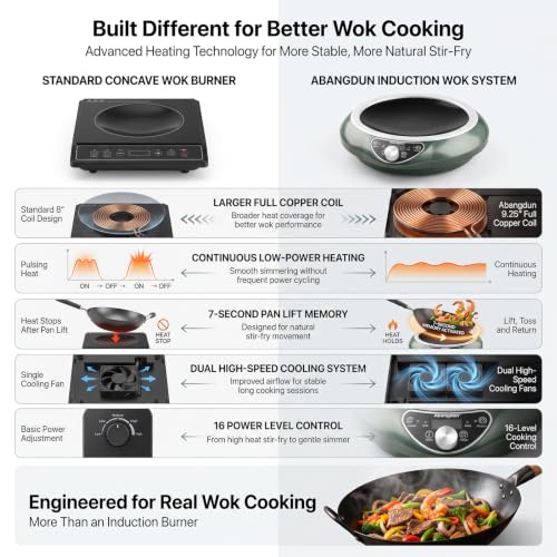 1700W Induction Wok (Cooktop with Stainless Steel Wok)
