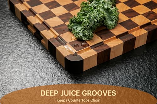 Cutting Boards for Kitchen (Checkered / 16.5"L x 11.6"W)