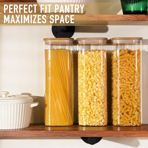 71oz 2.2Qt Square Glass Storage Containers with Lids 3 (71oz*3)