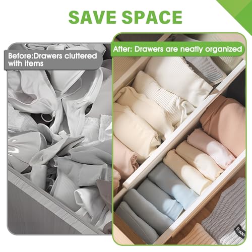5 Pack Drawer Dividers 3.2" High Slim Organizers Expandable 10.8 (Short)