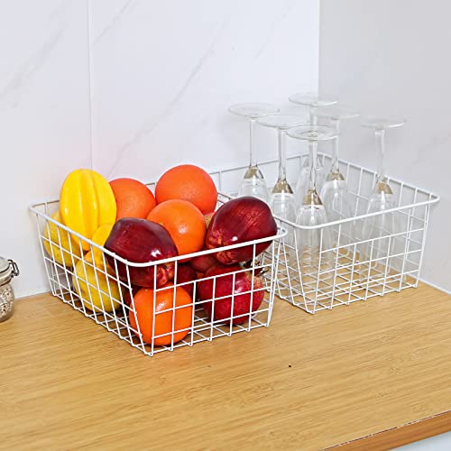 11" Upright Freezer Storage Baskets (White / 11"-4Pack)