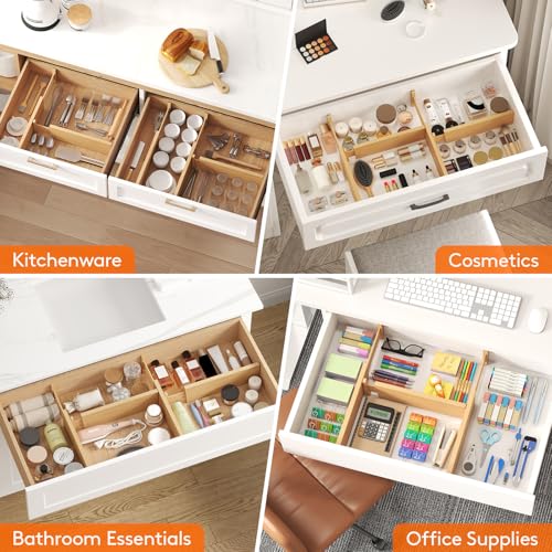 4" High Dresser Drawer Dividers (4"H, 12-16"L)