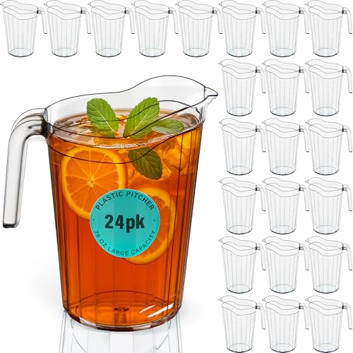 24 Pack 75 oz Polycarbonate Pitchers (Large)