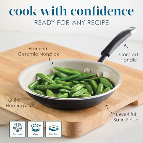 Cucina Ceramic Nonstick Frying Pan (Skillet (8.5") / Peppercorn)