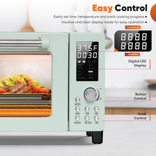 Bravo Pro Convection Air Fryer Toaster Oven Combo (Mint)