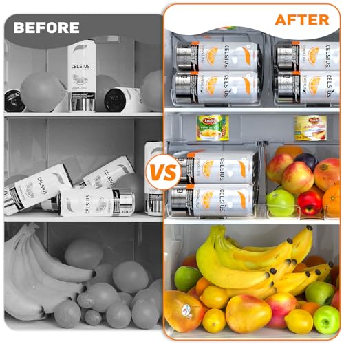 2 Pack Skinny Can Organizer for Refrigerator (2 Count)