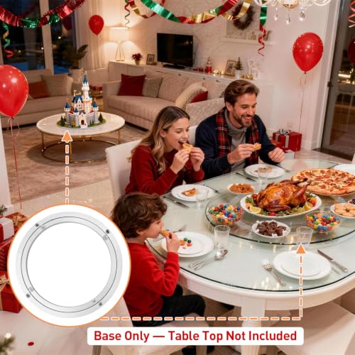 20 Inch Lazy Susan Hardware Aluminum Bearing Metal Rotating Turntable Bearing Swivel Plate Hardware Lazy Susan Bearing Lazy Susan Parts Lazy Susan Mechanism Lazy Susan Kit Lazy Susan Base Only (20-Inch (12mm))