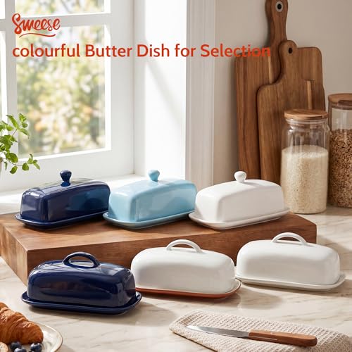 Ceramic Butter Dish with Lid (Brown)