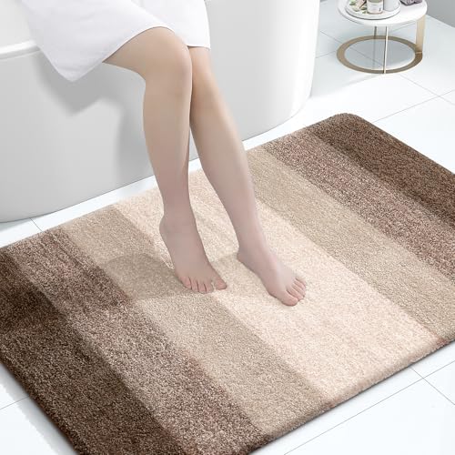 Large Bathroom Rugs 44x32 (44" X 32" / Light Brown)
