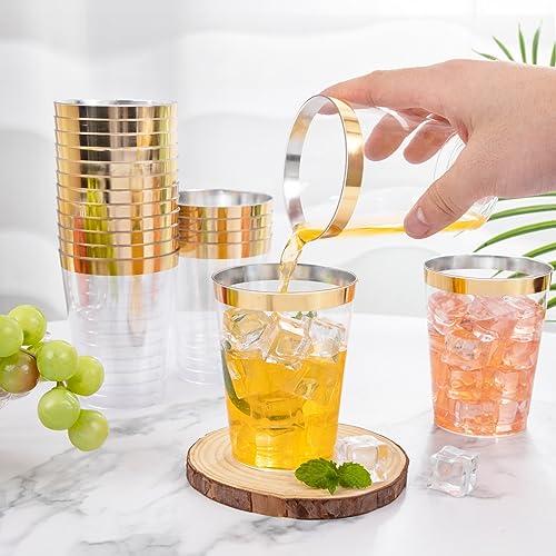 60 Pack Gold Plastic Cups (10-Gold-60)