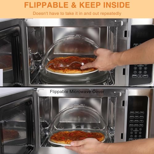 Flippable Microwave Splatter Cover for Food