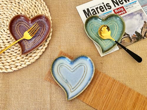 Ceramic Spoon Rest for Stove Top (Retro Ocean Blue)