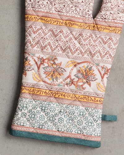 Maison d'Hermine Oven Gloves 100% Cotton Oven Mitt (047 - Nila / 7.5" x 13" (Oven Mitt))