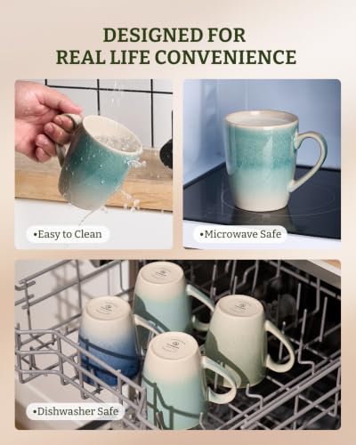 Coffee Mugs Set (8pcs / Glacier-Aqua)