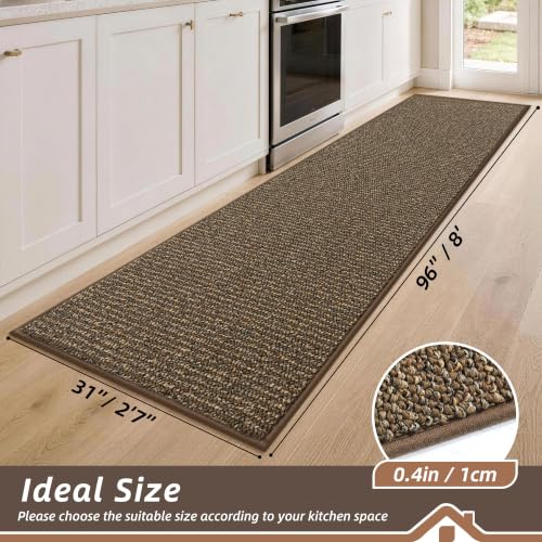 Kitchen Runner Rugs 31"x96" (Brown / 31" X 96" (Rectangular))
