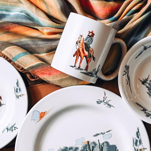 Ranch Life 16 Piece Ceramic Dinnerware Set with Plates (Ranch Life / 16 Piece)