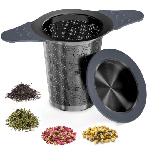 Tea Infuser for Loose Leaf Tea (1 Pack - Black)