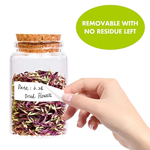 500 Blank Removable Freezer Labels Water Oil Resistant with Perforation Line for Food Containers Jars Pantry Organization (500-blank / 1” x 3”)