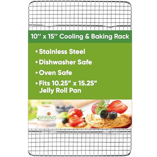10" x 15" Stainless Steel Cooling Rack for Cooking & Baking (1 Pack / 10"x15")
