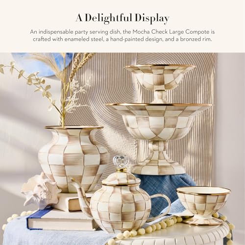 Enamel Compote (Large / Mocha Check)