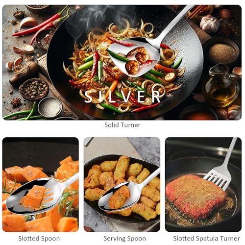 304 Stainless Steel Cooking Utensils Set (Silver)