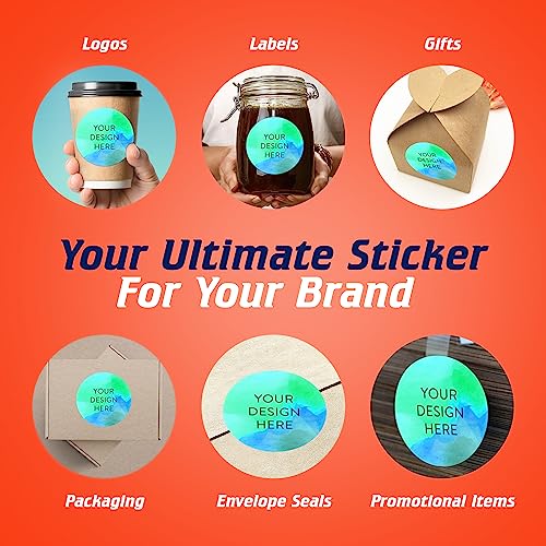 Custom Vinyl Stickers Your Image (100 Count)