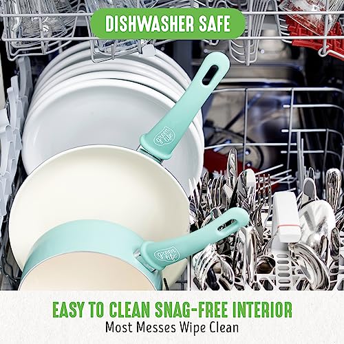 Soft Grip 23 Piece Kitchen Cookware Pots and Frying Saucepans Set (23 Piece Cookware Set / Turquoise)