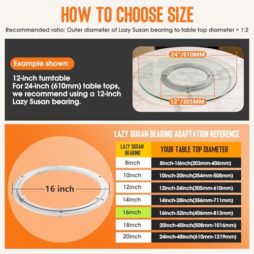 Heavy Duty Lazy Susan Bearing 16 Inch