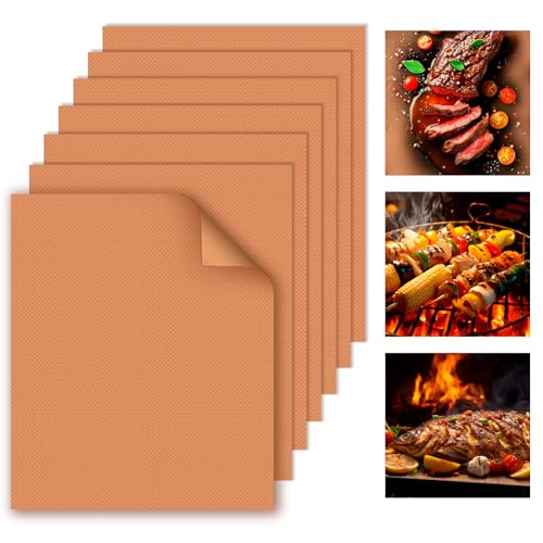 Grill Mats for Outdoor Grill (Copper 7pcs)