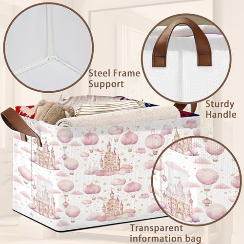 Desert Bloom Storage Basket Large 17x11.5x10.5 Inche (Castle Balloon)