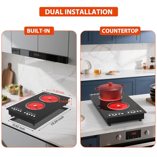 Electric Cooktop 2 Burners