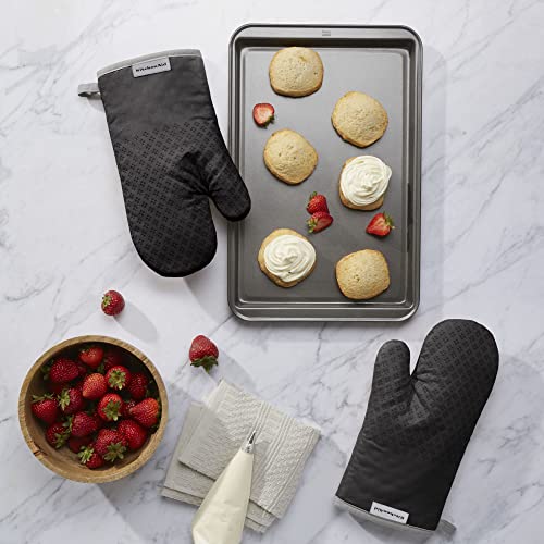 Asteroid Oven Mitt Set (7"x12.5" / Black)